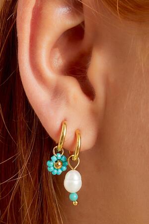 Stainless Steel Earrings With Pearl Silver h5 Picture3